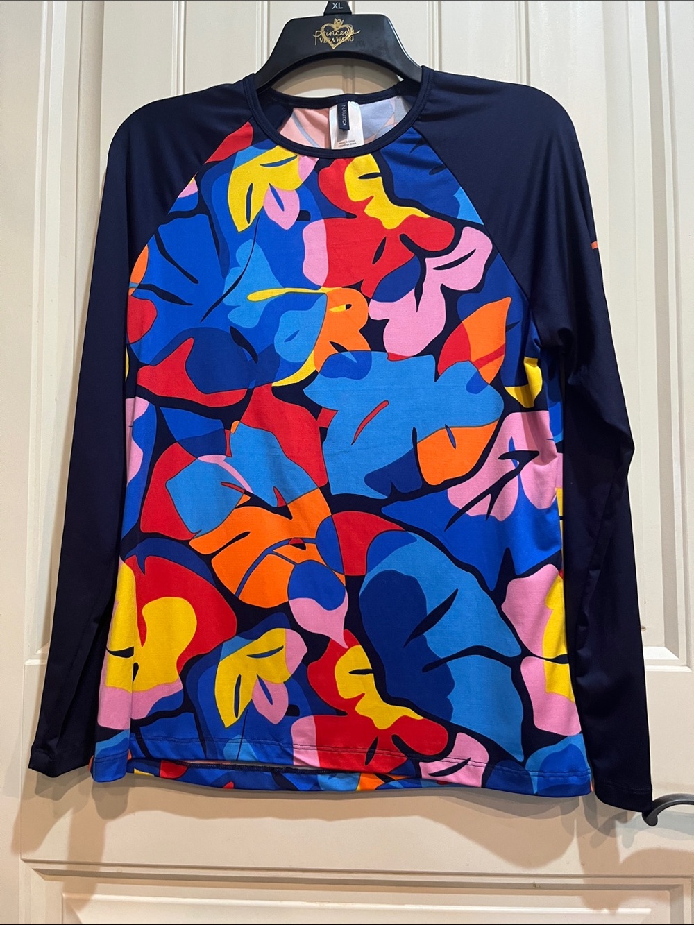 Nautica Women’s Long Sleeve Rash Guard - Multicolor Floral size Large